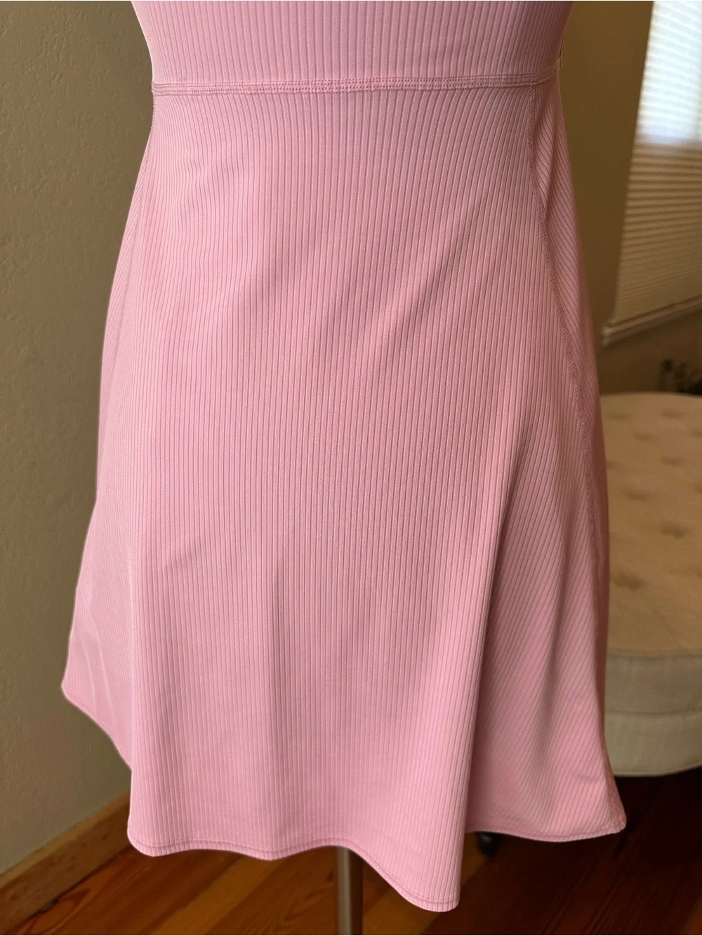 Nike Women's Pink Ribbed Tennis Dress